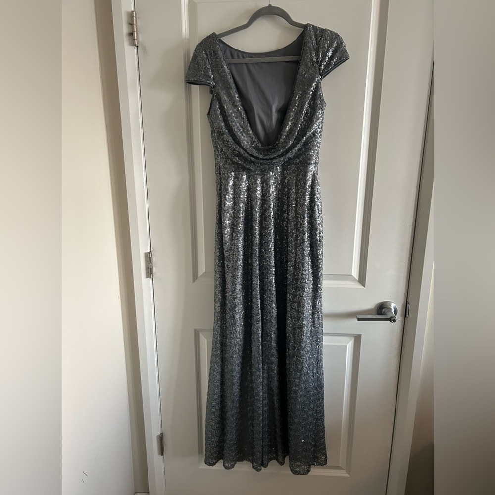 - BILL Levkoff Sequined Gown Dress Size 6 - Picture 5 of 8